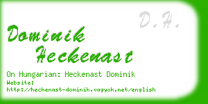 dominik heckenast business card